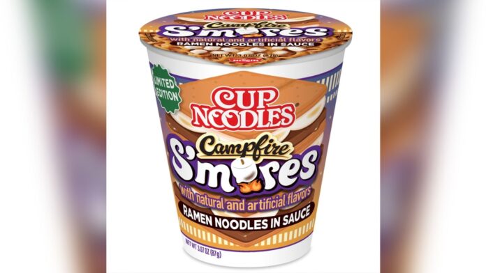 Cup Noodles is launching a s'mores-flavoured instant ramen. (Courtesy Cup Noodles via CNN Newsource)